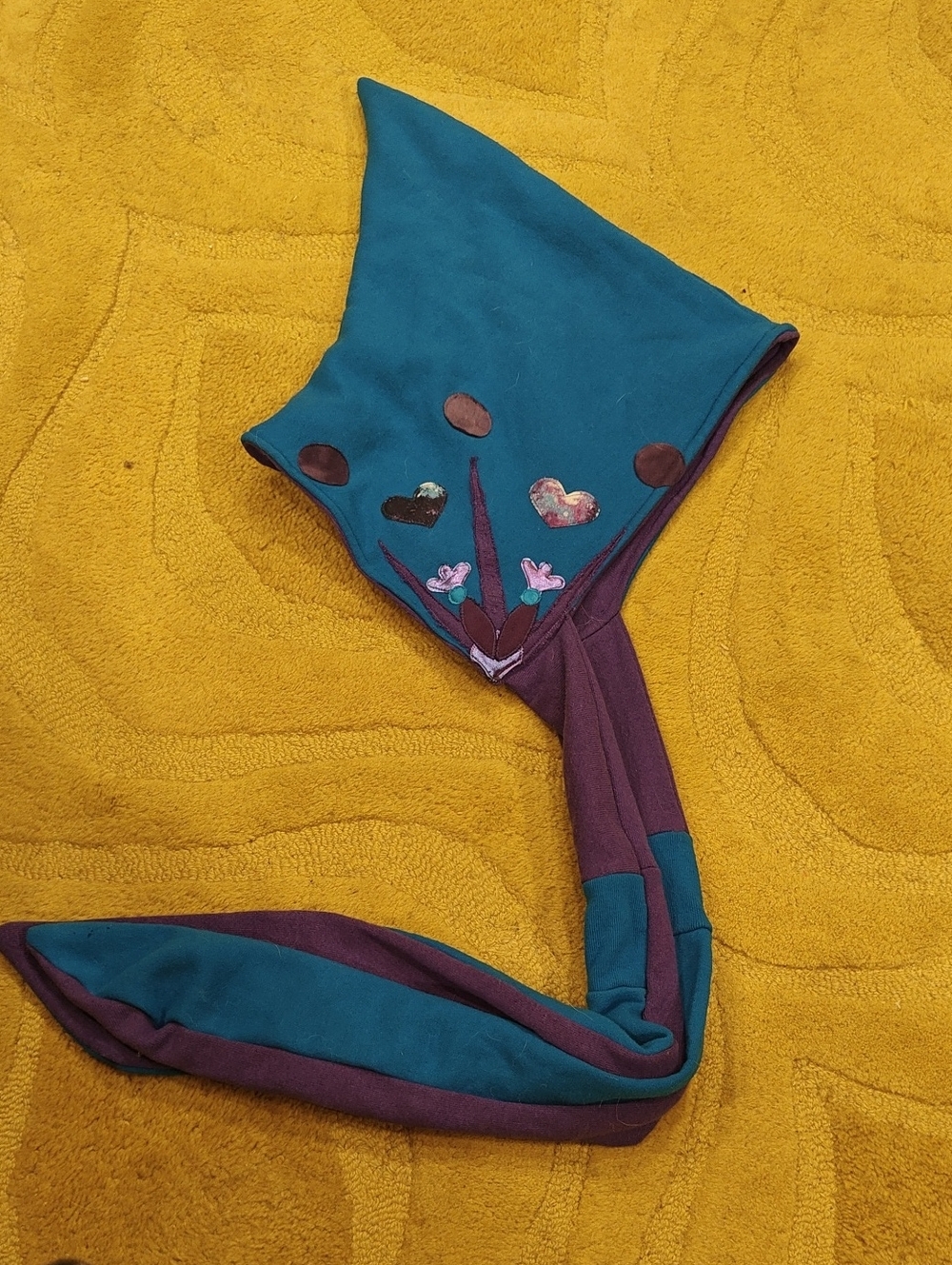 Blue and Plum Festy Hood